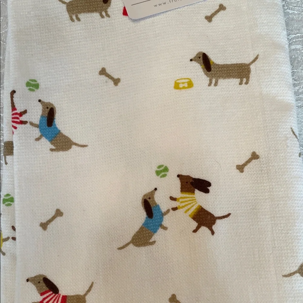 TRULY Lou dachshund Pattern Kitchen Towels - Picture 3 of 7